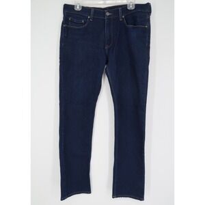 Mott & Bow Oliver Jeans Mens 32x32 Slim Fit Straight Leg Blue Dark Wash Stretch